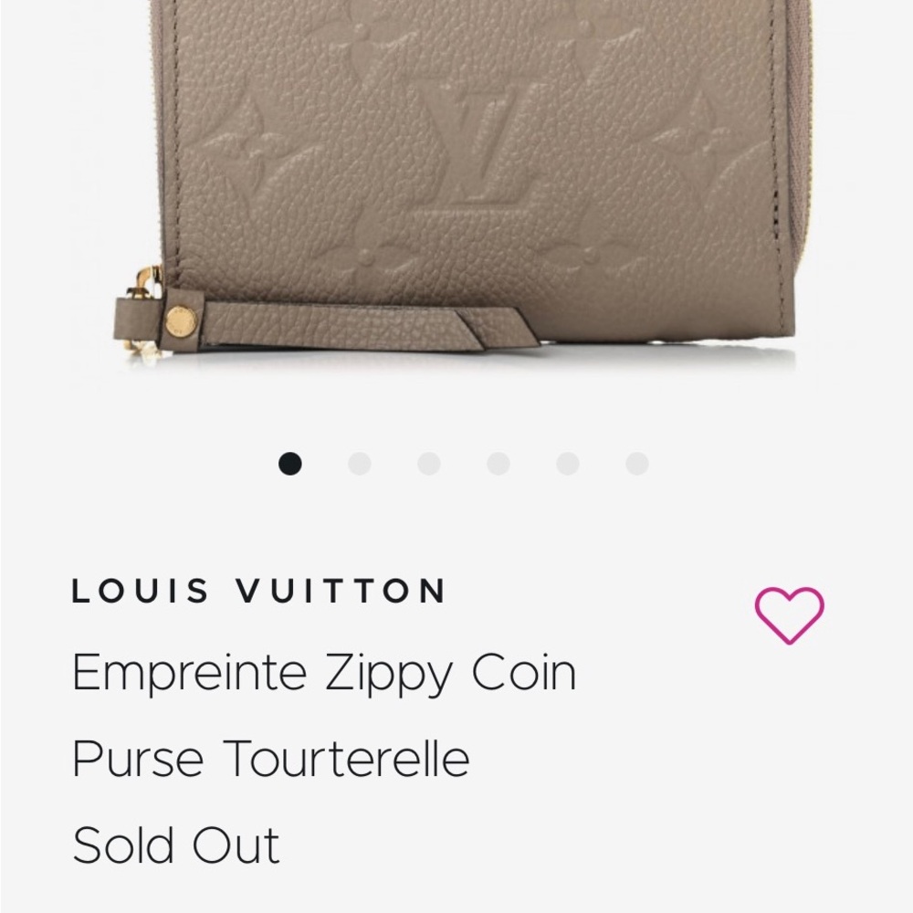 Tan Leather LV coin zippy wallet